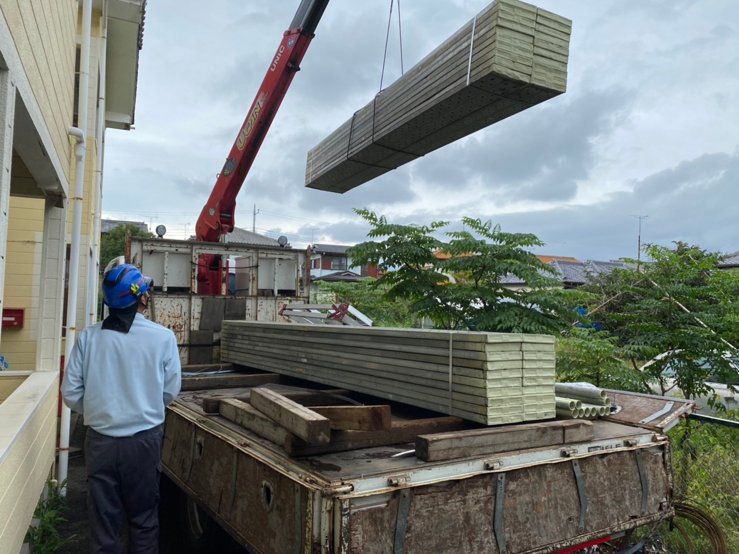 リフォーム　高崎　前橋　雨樋交換　足場